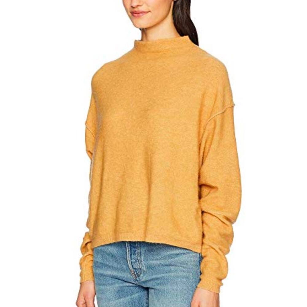 Free People Breakaway Mock Neck Pullover Sweater Desert Sand Small Dolman Sleeve - Picture 4 of 10